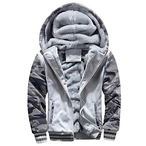 Sweat à capuche en polaire pulls pour hommes vêtements chauds adolescents blanc taille M