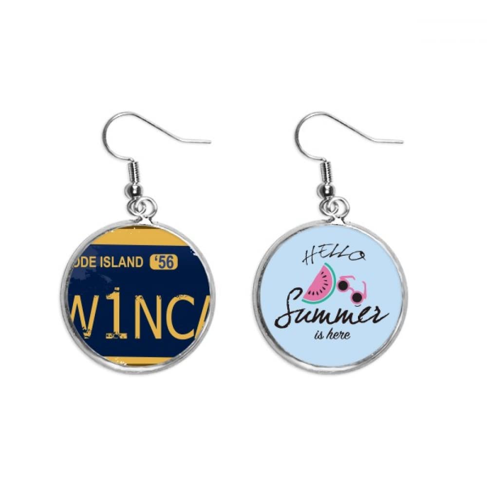 Pendientes de sandía cómodos diseño matrícula americana antirayaduras 5