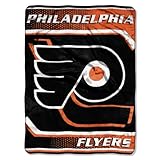 Northwest The Company Officially Licensed NHL Philadelphia Flyers Banner Royal Plush Raschel Throw Blanket, 60' x 80', Multi Color