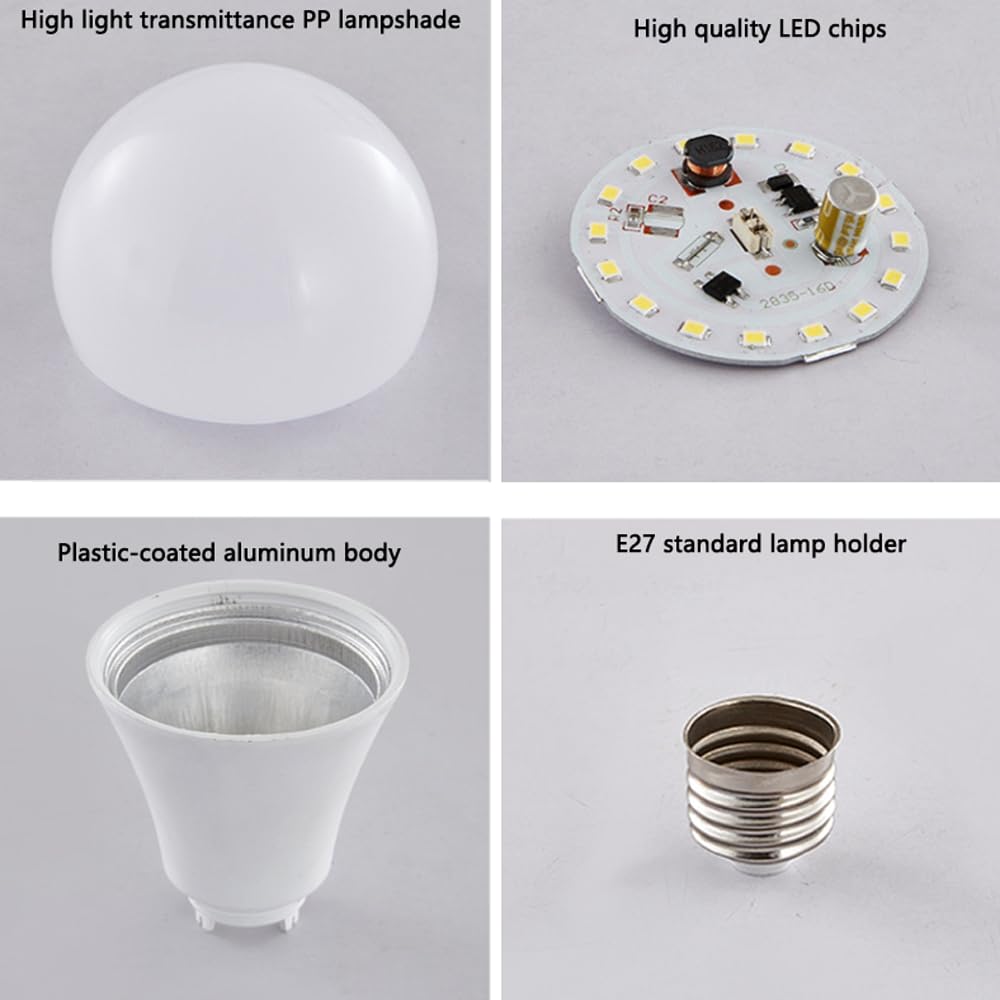 Paquete de 10 Bombillas LED de Aluminio E27, Bombilla LED Blanca cálida E27 de 18 W de Alto Brillo 3000 K, sin Parpadeo, no Regulable, Bombilla de Ahorro de energía de 1800 LM para iluminación