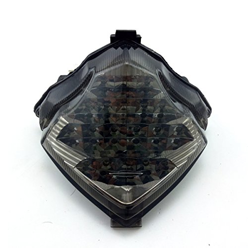 PACASK Motorcycle Super Bright Turn Signal Tail Light 19 LED Integrated Taillight Fit For Yamaha YZF R1 2004 2005 2006 Smoke