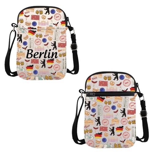 VAMSII Berlin Germany Lover Gift Berlin Design Crossbody Bag Berlin Travel Bag Berlin Vacation Trip Gift