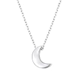 Christmas Gifts for Her 925 Sterling Silver Dainty Star Moon Paw Print Pendant Tiny Moon Star Necklace Adjustable Clavicle Chain for Women Girls, Star Moon Fans Jewelry