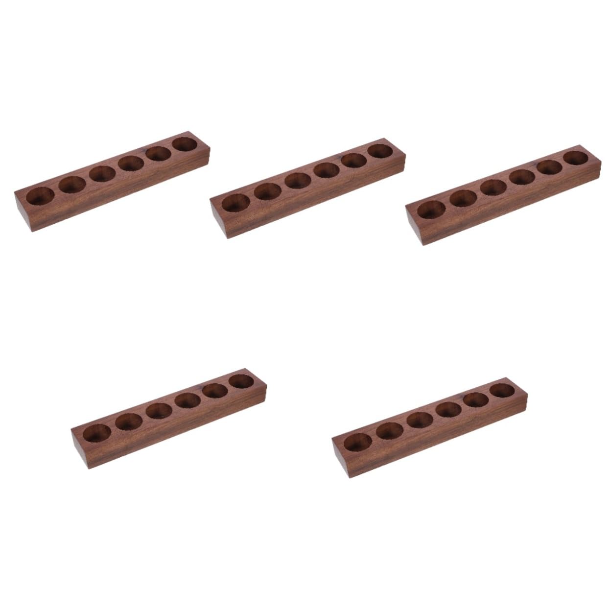 PRETYZOOM Supporto Per Provette Da 5 Pezzi Per Contenitori Di Chicchi Di Caffè Supporto Per Provette in Legno Versatile Leggero E Stabile