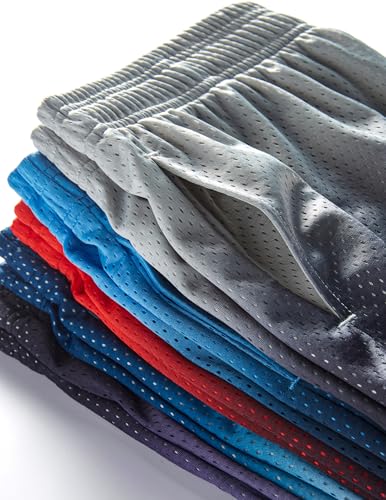5 Pack: Mens Athletic Shorts, 9" Mesh Basketball Shorts Men Active Gym Shorts with Pockets4