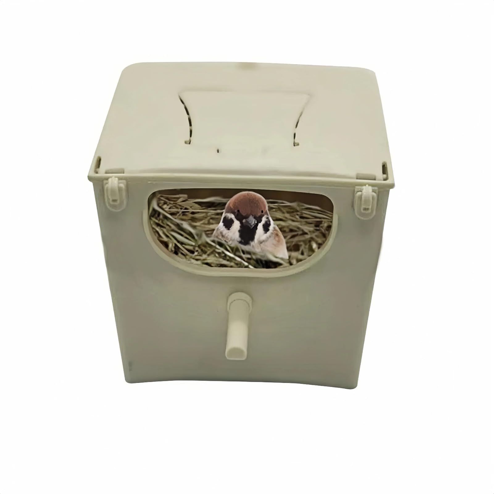 Plastic Bird Nest Box – Breeding House with Perch for Budgie, Lovebird, Cockatiel & Small Parrots