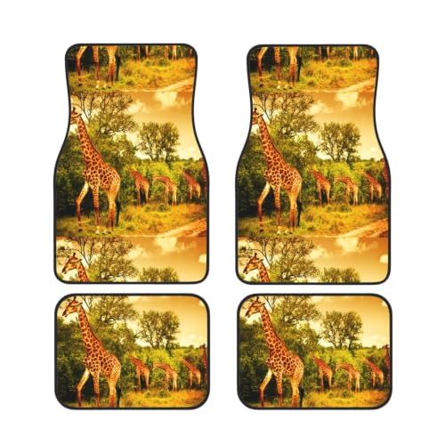 Alfombrillas para coche de neopreno ideales para viajes y aventuras con estilo de jirafa