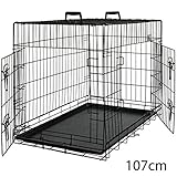 Hochwertiges Material und perfekte Konstruktion: Die aus pulverbeschichtetem Eisendraht bestehende Hundebox ist mit 2 Türen versehen und verfügt über großzügige Gitterabstände, sodass sich Ihr Hund nicht eingeengt fühlen wird. Mit diesem Hundekäfig fühlt Ihr Tier sich unter freiem Himmel am wohlsten!