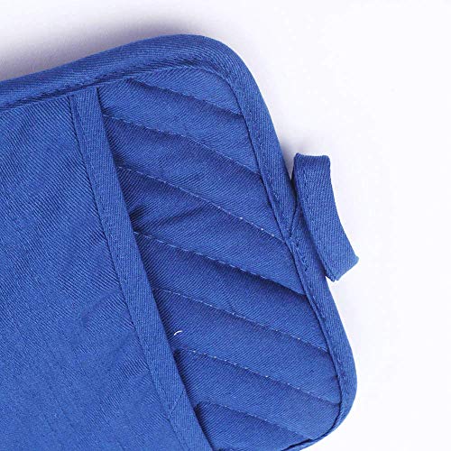 Anyi Pot Holders For Kitchen Heat Resistant, Cotton Hot Pads For Kitchen Counter Table, Blue Kitchen Pot Holders With Pocket #TOP5