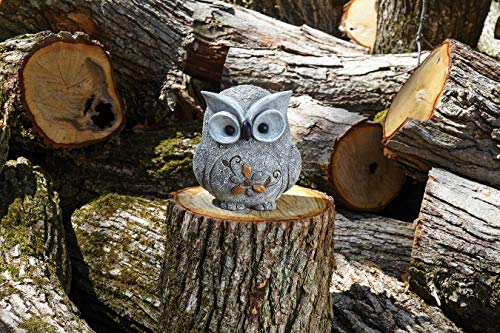 Roman Garden - Pebble Owl Statue, 7.7H, Pudgy Pals Collection, Resin And Stone, Decorative, Garden Gift, Home Outdoor Decor, Durable, Long Lasting #TOP1