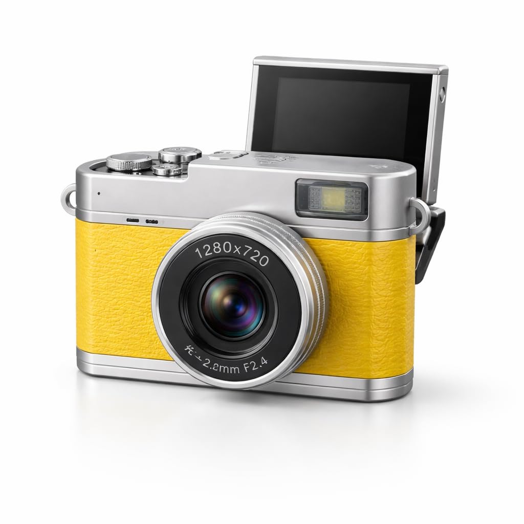 JK Vision Tiny Miniature Digital Camera with a Small flip Screen, Retro Style and Lightweight Design.-picture-18