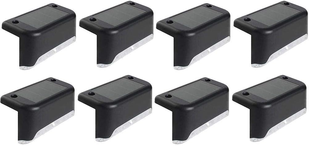 Outdoor Solar Deck Lights Solar Step Lights Led Solar Lights Warm White Light for Outdoor Stairs Fence Yard Patio