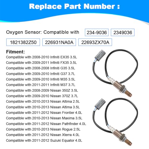 Sensor de Oxígeno O2 JDMON 2PCS Compatible Nissan Infiniti miniatura 3