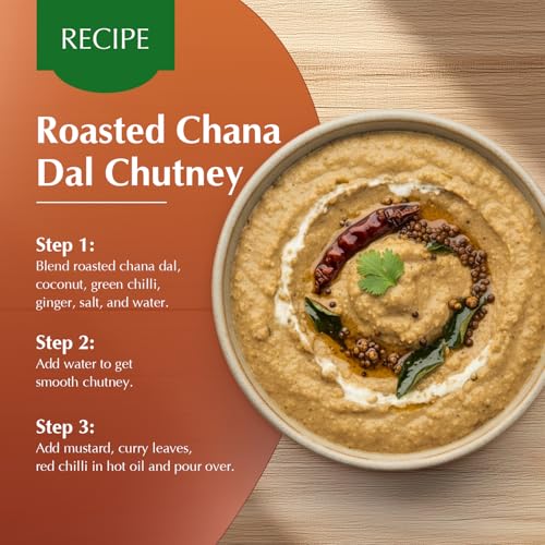 Image of Amazon Brand - Vedaka Roasted Bengal Gram Dal 500g | Chana Dal