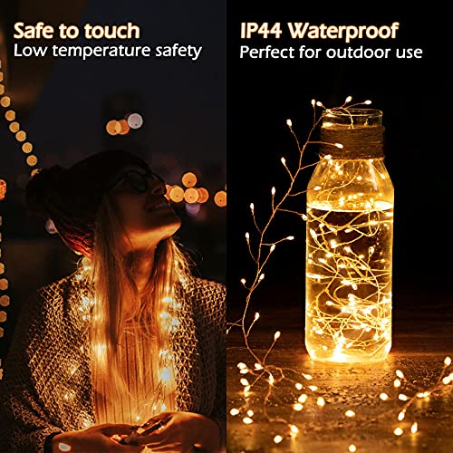 Minetom Fairy Lights Plug In, 10Feet 200 Led Cluster Lights Waterproof Firecracker Starry String Lights For Ceiling Bedroom Wreath Window Wedding Christmas Tree Decoration thumb #3