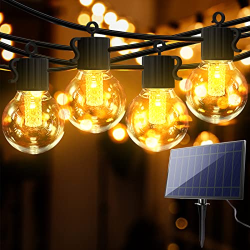 Solar Lichterkette Aussen, 15M 50LED 4 Modi IP65 Lichterkette Außen Solar...