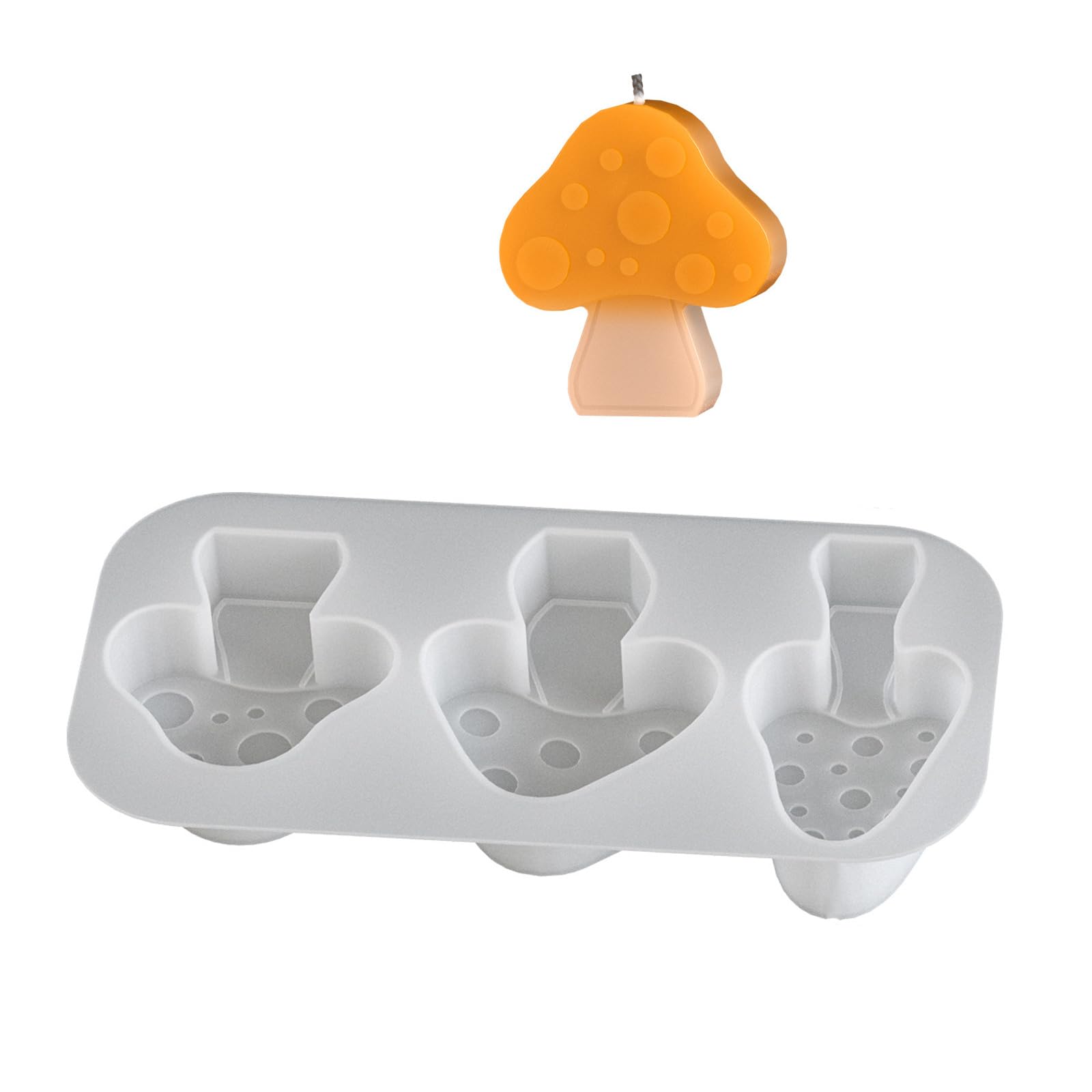 Jazuaiao Pinecone Molds Castings Epoxy Resin Mushroom Silicone Plasters Ornament Castings Mushroom