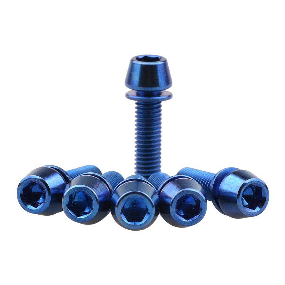 Lot 6 Boulons Titane Bokwin M5x18mm Noir - Pour VTT Et Vélo Route