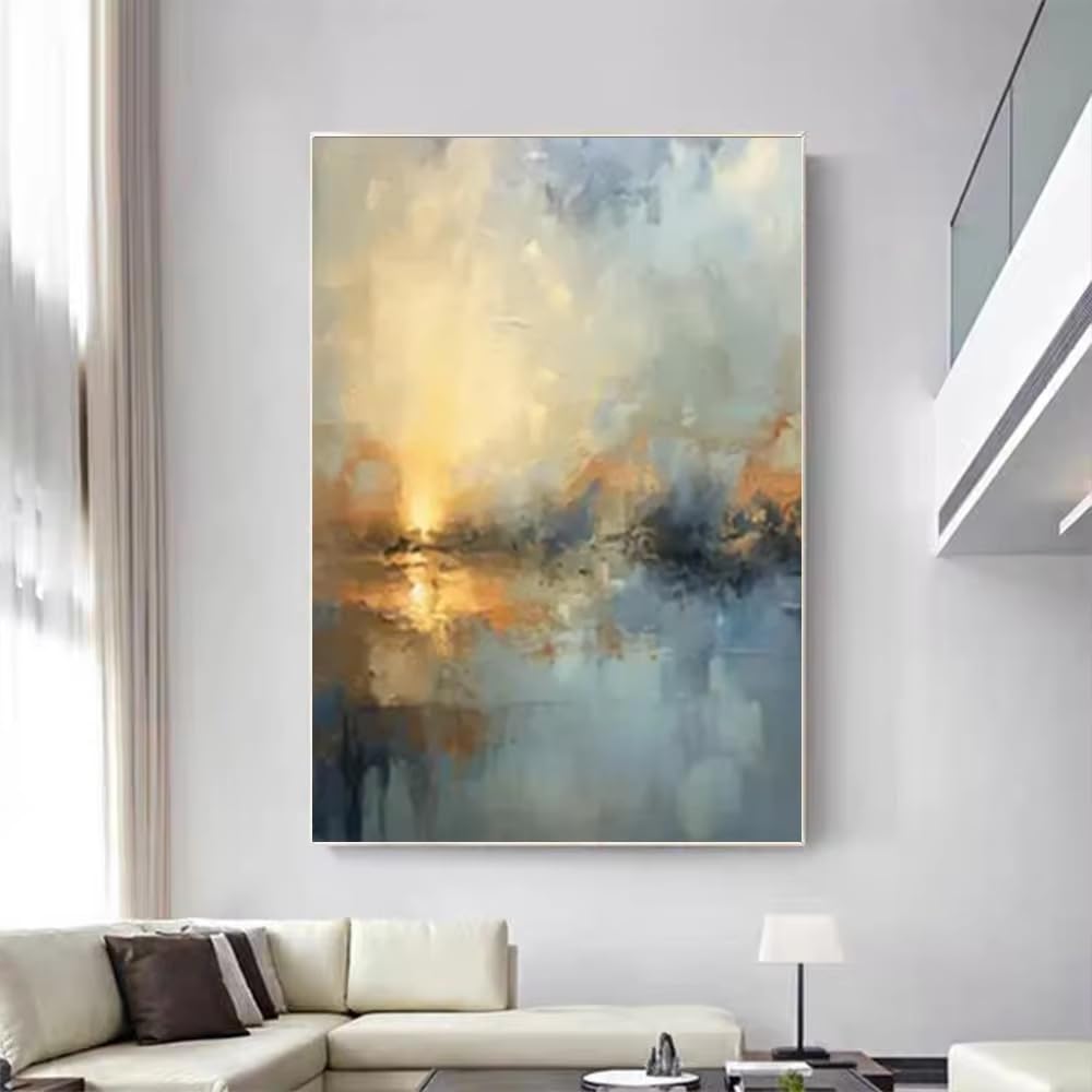 AEFOUU Canvas Wall Art Print Abstract Trees with Beautiful Leaves Painting Canvas Modern Abstract Wall Art House Decoration(70x100cm/28x40in/Frameless)