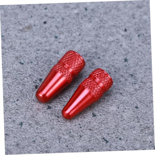 6 Pcs Tapones de Válvula para Bicicleta Rojos miniatura 7