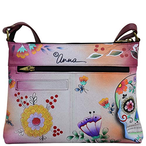 Image of Anna by Anuschka Women's Genuine Leather Medium Crossbody with External Zipper Pocket