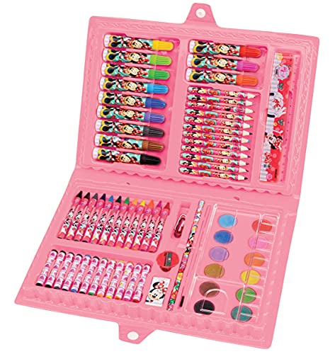 Maleta para Pintura Licenciada Minnie Completa Plastica - 01 Unidade Molin, Multicor