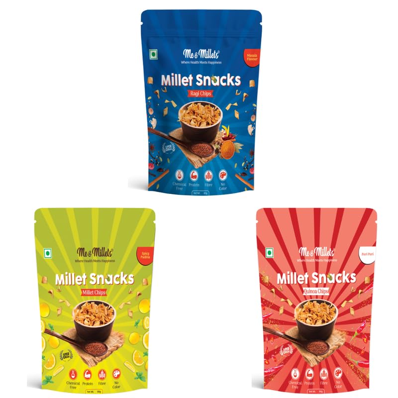 See full amazon price history chart for Me & Millets Snacks Assorted Packs, Ragi Chip Masala Flavour 80g, Millets Chip Spicy Pudina 80g & Quinoa Chip Peri Peri 80g (Pack of 3) Me & Millets Snacks Assorted Packs, Ragi Chip Masala Flavour 80g, Millets Chip Spicy Pudina 80g & Quinoa Chip Peri Peri 80g (Pack of 3) (B0D9P2K1HT) Amazon Price History, Amazon Price Tracker
