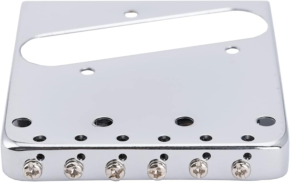 Musiclily Pro 54mm Telecaster Bridge Vintage 6 Barrel Saddles for Tele Style Electric Guitar Chrome - Image 4