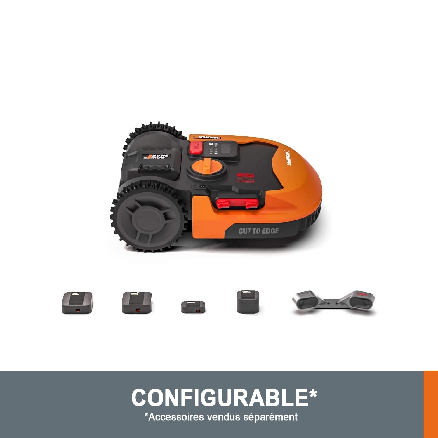 WORX Module Anti-Collision WA0860, détecteur d'obstacle par ultra son, compatible avec les robots tondeuses Landroid et Landroid Plus, modèles à partir de 2019, non compatible avec le Vision