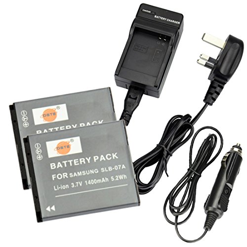 Batterie SLB-07A rechargeable avec chargeur voiture Samsung PL150 ST45 TL100