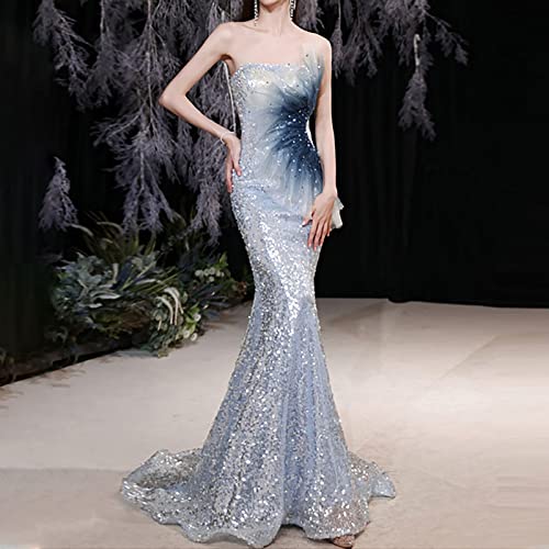 Robe de soirée longue à sequins et une épaule pour bal chic - 4