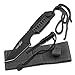 Survivor HK-106320B Fixed Blade Outdoor Knife, Black Tanto Blade, Black Cord-Wrapped Handle, 7-Inch Overall