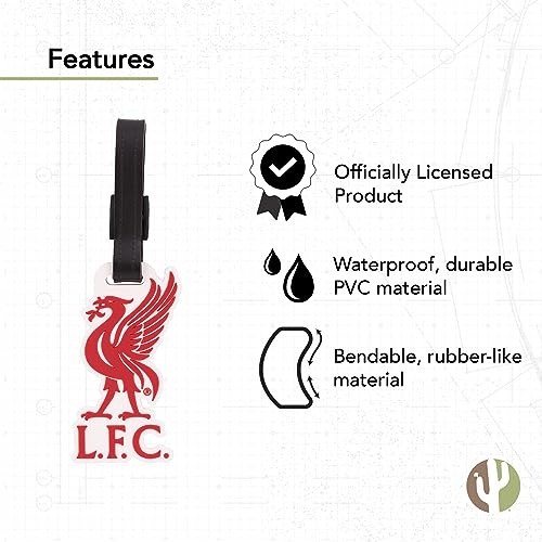 Desert Cactus Liverpool FC Luggage Tag Football Soccer Durable PVC Travel ID Label for Bags and Backpacks (Style B)3