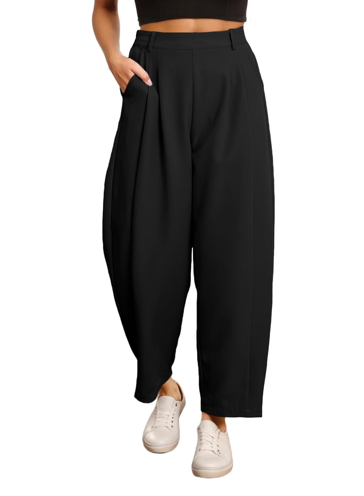 EVALESS Wide Leg Barrel Pants