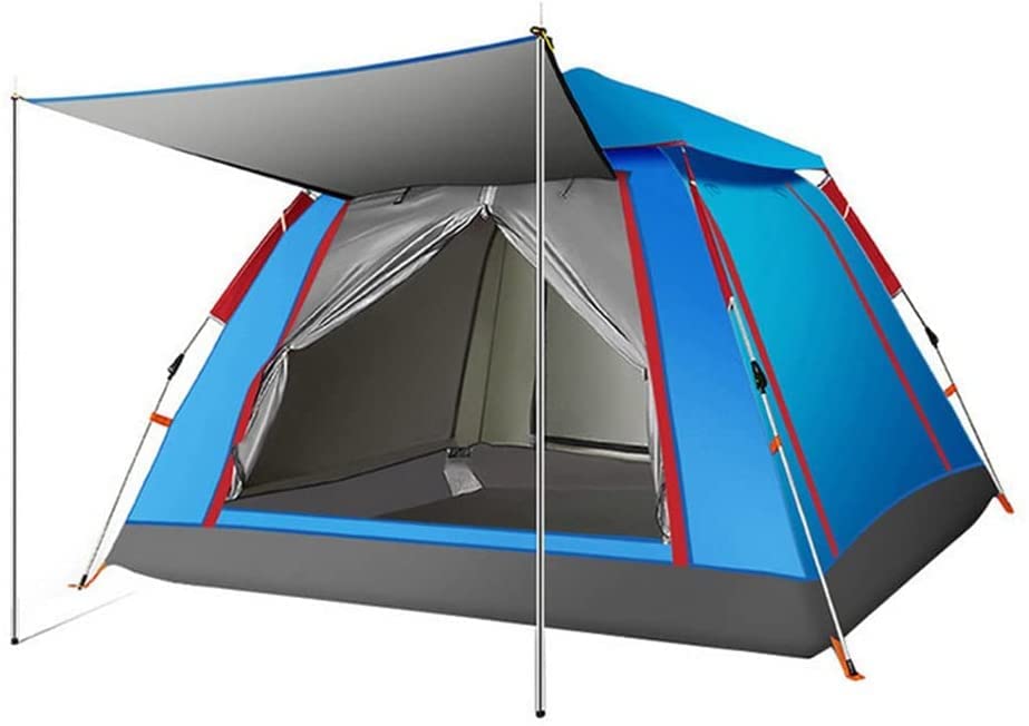 Tente de camping 3-4 places ouverture automatique pour weekend famille nature