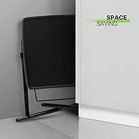 Vista 9 de Magshion Bandeja de TV inclinable ajustable de 22 pulgadas, mesa para cena en cama o sofá, cómoda mesa negra plegable con 3 ajustes de ángulo