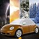 Autoabdeckung Wasserdicht Ersatz für VW Beetle 1998-2019, Sonnenfest Hälfte Autoabdeckung, Halbgarage UV Beständige Halbe Auto Abdeckplane Staubdicht Schneefest Outdoor Indoor