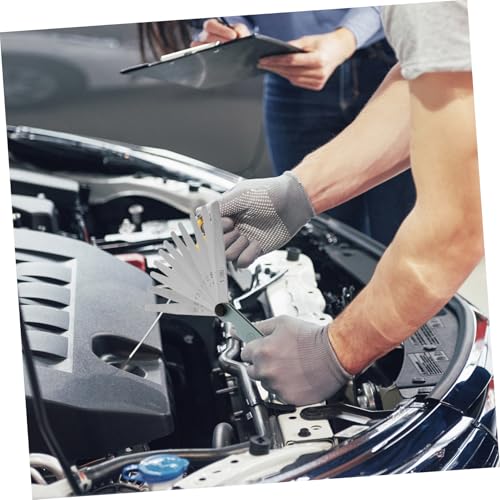 Healifty Calibrador de galgas para válvula de acero inoxidable, herramienta de medición de espesores, medición precisa para mantenimiento automotriz miniatura 5