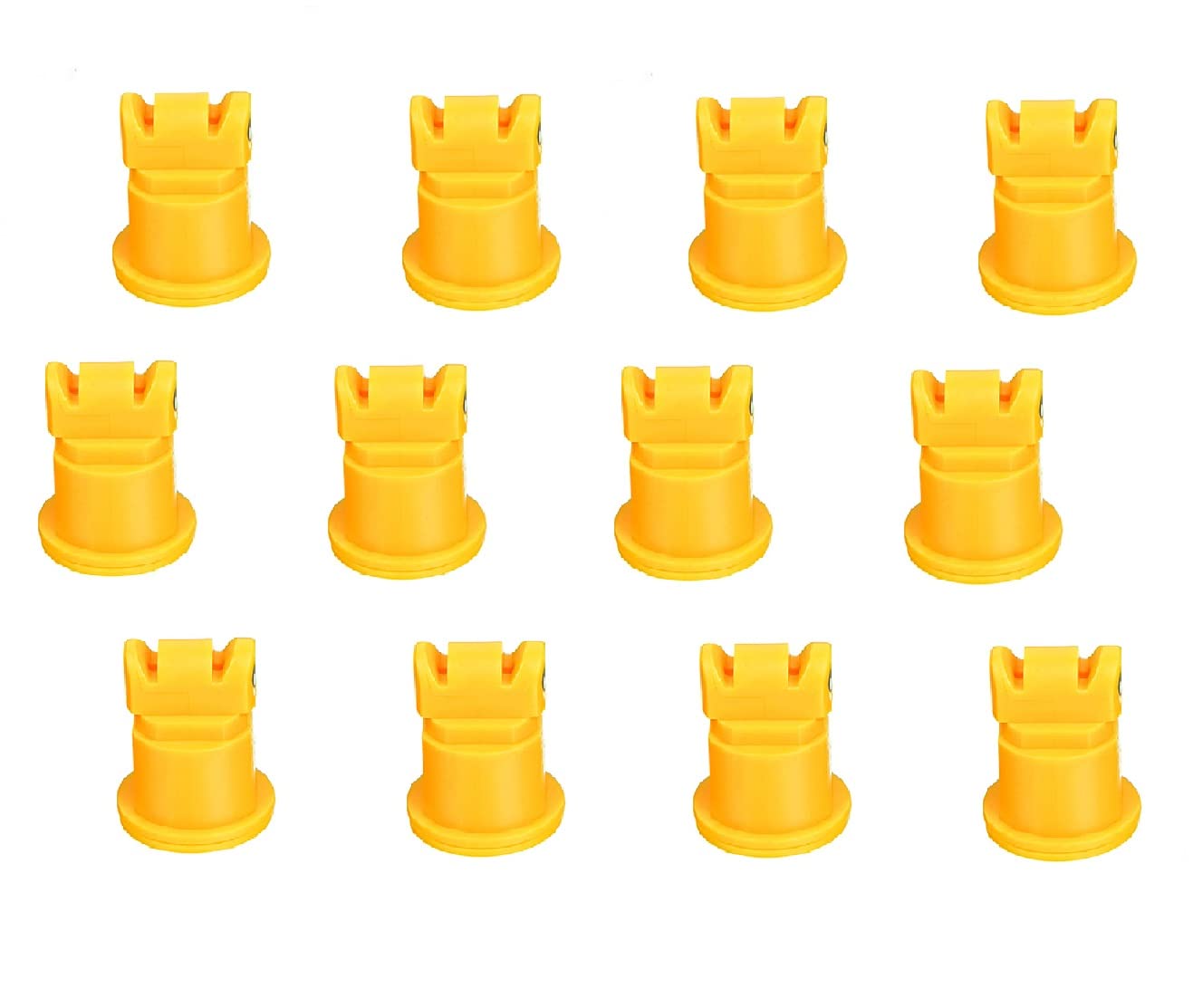 Pack of 12 - TeeJet AI Turbo TwinJet Yellow Flat Spray Tip Rated 0.2 GPM @ 40PSI Farmer Bob's Parts AITTJ60-11002VP