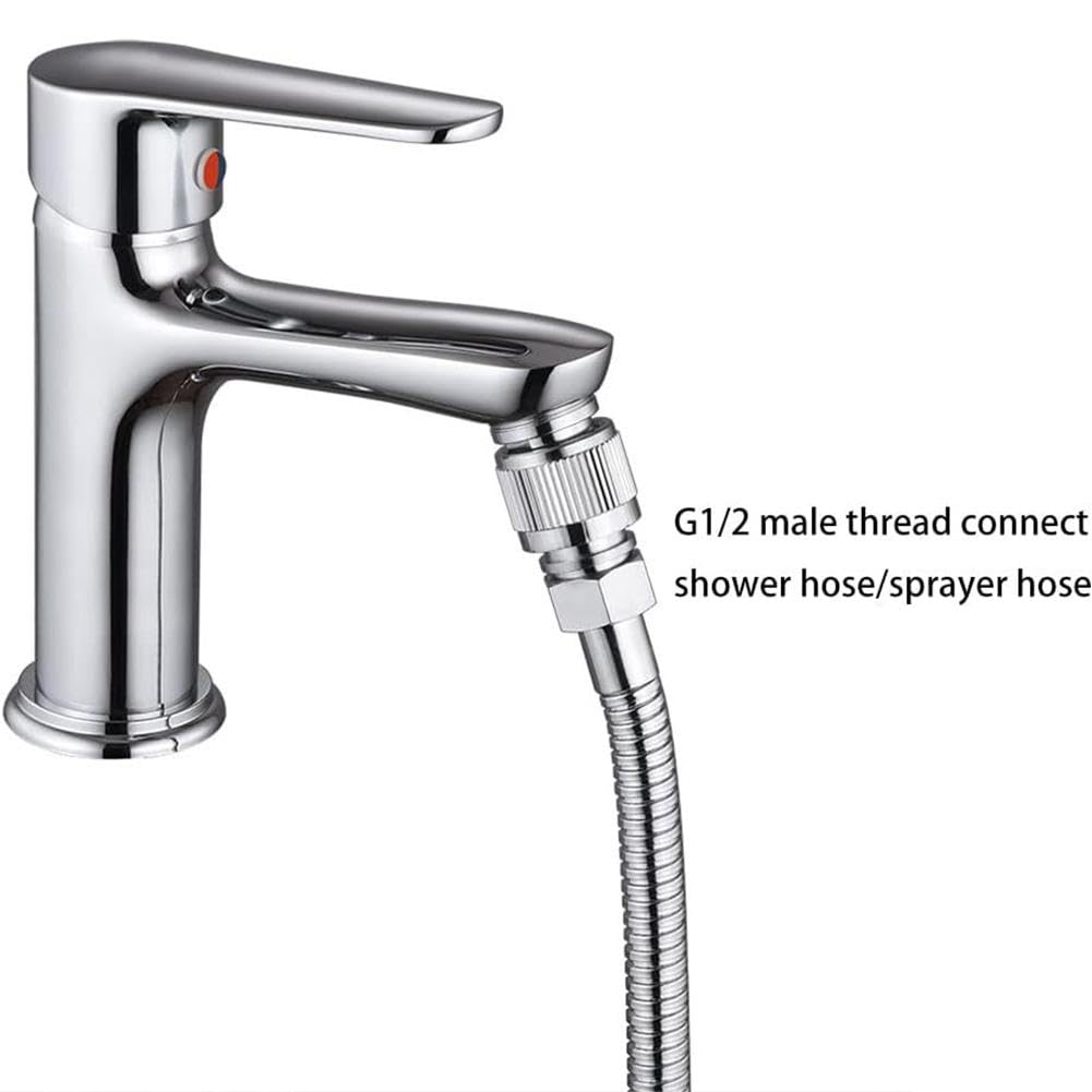 Juego de adaptadores de grifo giratorio para manguera de jardín con conector rápido y arandela portátil, ideal para mangueras de ducha y baño de mascotas, modelo 2025