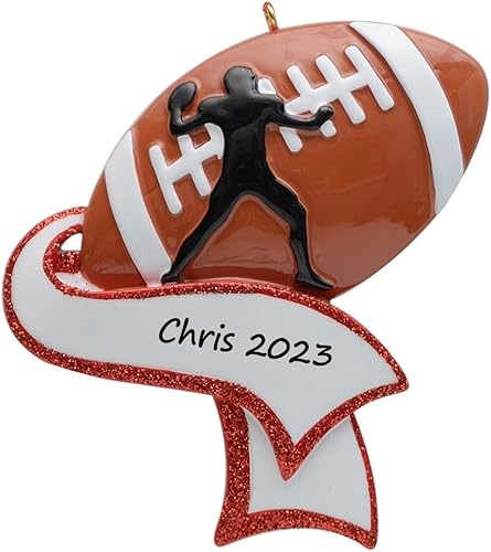 MAXORA Adorno de Navidad personalizado hecho a mano, adornos deportivos únicos personalizados para niños, hombres, jugadores de fútbol