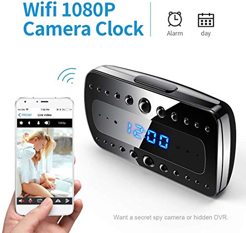 Fredi 1080P Wifi Cámara Espía orologio-sveglia HD cámara oculta Mini microcamere cámara de...