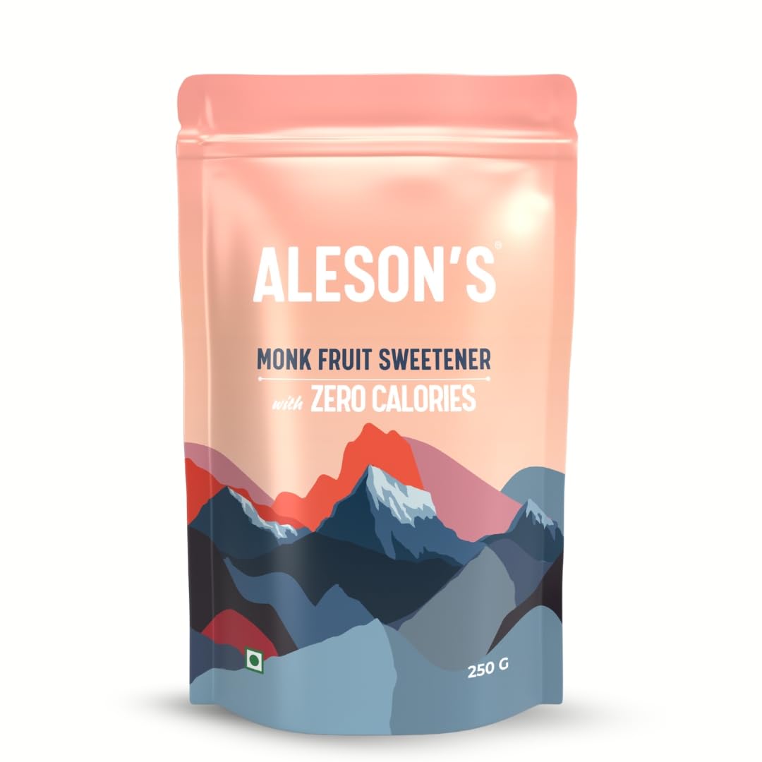 ALESON'S Monk Fruit Sweetener | Zero-Calorie Natural Sugar Substitute | 250gm | Keto & Diabetic Friendly | Non-GMO & Gluten-Free | Ideal for Baking, Cooking & Beverages