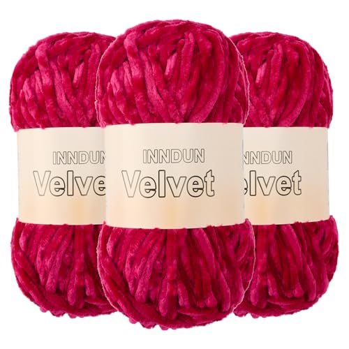 Image of Soft Velvet Chenille Yarn for Crocheting, Super Bulky Yarn for Blankets | Fluffy, plush yarn for crochet and knitting blankets, amigurumi, cushions and handmade gifts for cozy DIY projects.
