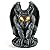 MIBUNG Large Winged Gargoyle Statue with Solar Lights Outdoor Decor, Sitting Gargoyle Monster Dragon Garden Guardian Gothic Creep Scary Sculpture, Patio Yard Lawn Decorations, Valentine's Day Gift