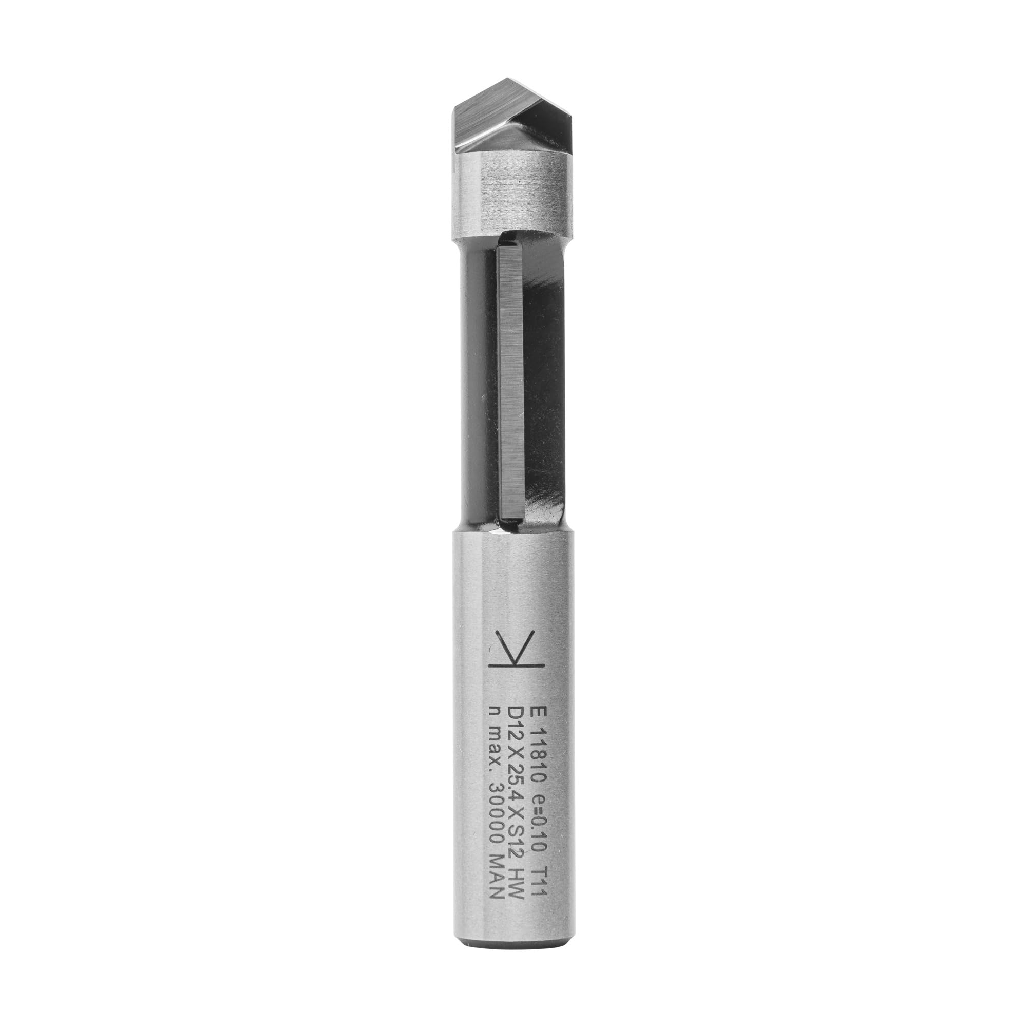 ENT 11810 Ausstechfräser und Kopierfräser HW, Schaft (S) 12 mm, Durchmesser (D) 12 mm, NL 25,4 mm, SL 40 mm, GL 84 mm
