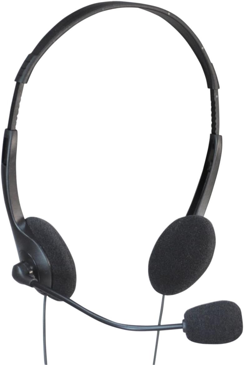 Stereo PC Headset with Flexible Boom Microphone & In-line Volume Control