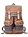 Produktbild Douguyan Canvas Rucksack Groß Damen School Travel Bag Backpack Womens Girls Mädchen Schulrucksack mit Laptopfach Vintage Schulranzen 15,6" Notebook Reiserucksack Klein Freizeitrucksack Hellbraun 124