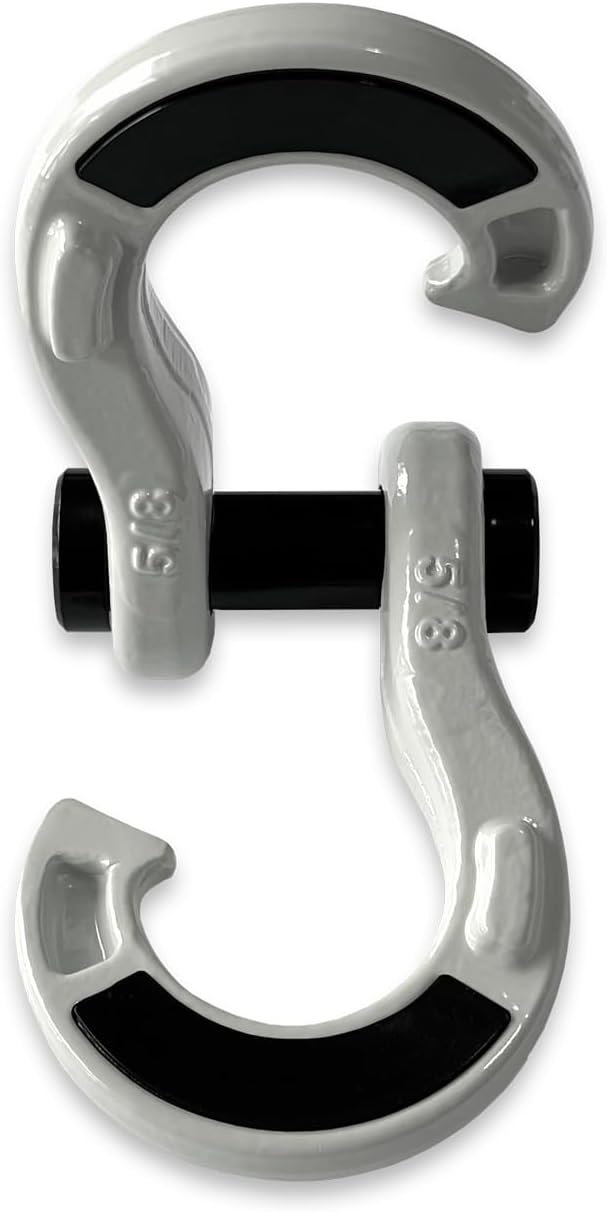 Moose Knuckle Offroad Jowl Split Shackle 5/8” | 7,000lbs Capacity - Forged Carbon Steel Shackle Fits Any 1.25 or 2.0 inch Tow Shackle Receiver Hitch Mount with 3/4” pin Pure White