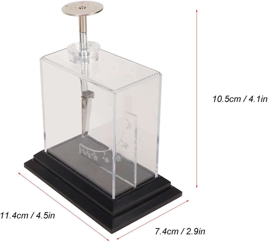 Tissting Labs Electroscope Needle, Foil Electroscope Compact Structure High Sensitity Precise Scale Physics Electrometer for Teaching Aids Experiments